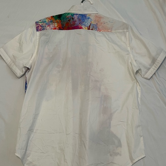 Robert Graham Red and White Abstract Button-Up Shirt - Picture 2 of 4